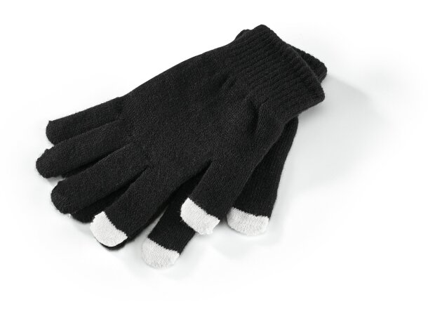 Guantes Thom para pantalla táctil de invierno negro