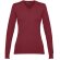 Jersey de punto cuello v mujer Milan Women Burdeos detalle 9
