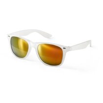 Gafas de sol transparentes con lentes de espejo naranja personalizado