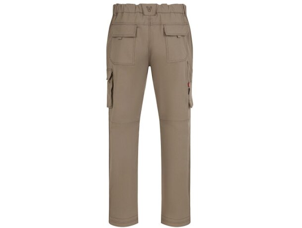 Pantalones nymphs de sarga elastica multiestiramiento 8 bolsillos Natural claro detalle 9
