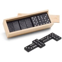 Juego de dominó en caja de madera