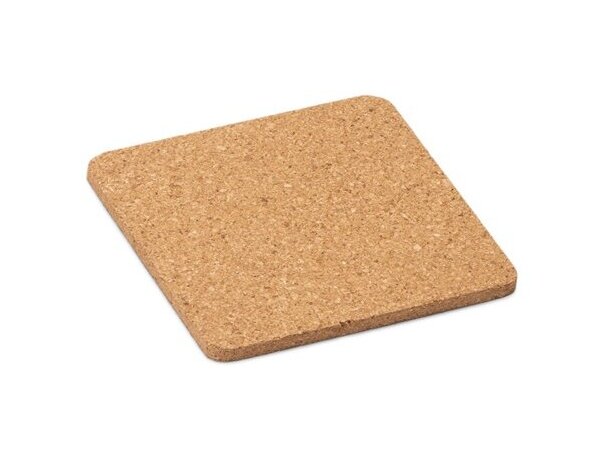 Posavasos Garcia corcho natural certificado Food Safety cuadrado detalle 2