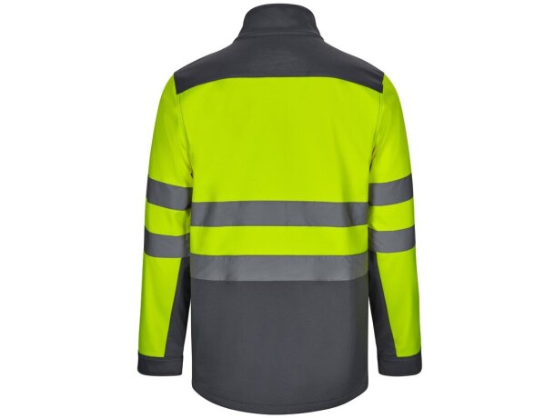 Chaqueta soft shell bicolor hestia large alta visibilidad Gris/Amarillo detalle 11