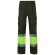 Pantalón multibolsillos bicolor poseidon con reflectantes Verde militar/Amarillo