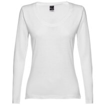 Camiseta blanca personalizada manga larga mujer