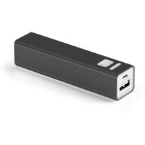 Batería portátil en aluminio de 2200 mah negra personalizado