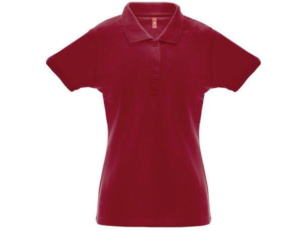 Polo Berlin Women piqué algodón corte cinturón para mujer Burdeos detalle 7
