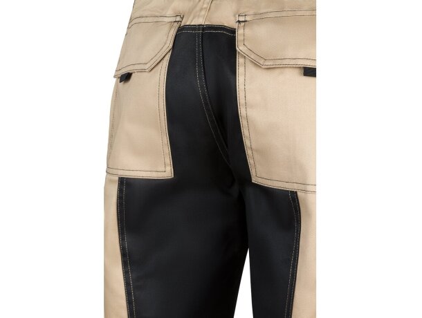 Pantalón sarga multibolsillos bicolor njord slim fit Beige detalle 8