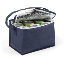 Bolsa nevera non woven para 6 latas personalizada azul