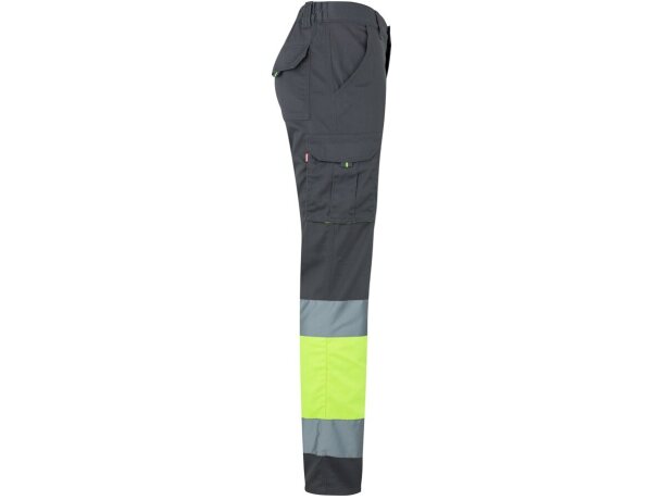 Pantalón elástico multibolsillos bicolor VL Zeus Gris/Amarillo detalle 17