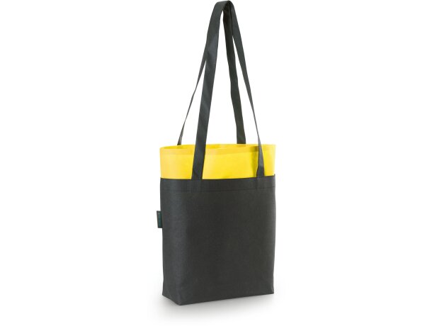 Bolsa Harrod bicolor non woven 105 gr / m2 personalizado amarillo