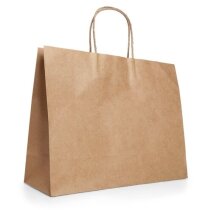 Bolsa de papel kraft personalizada con asa trenzada Kira