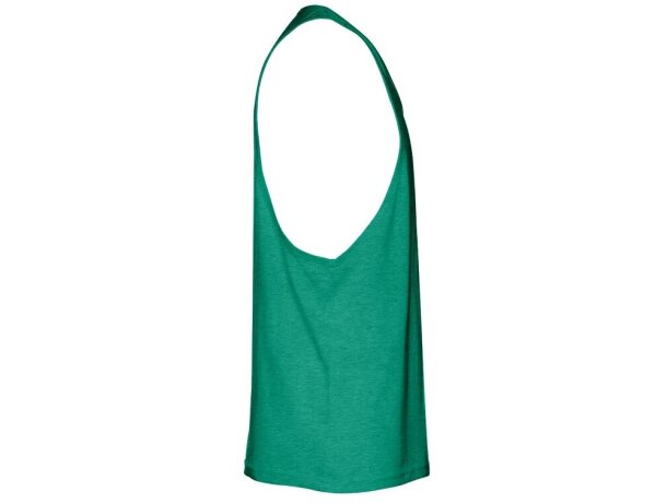 Camiseta sin mangas Ibiza de algodón cardado 140 g/m² Verde matizado detalle 4