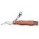 Navaja Gunter de bolsillo de acero inoxidable y madera natural