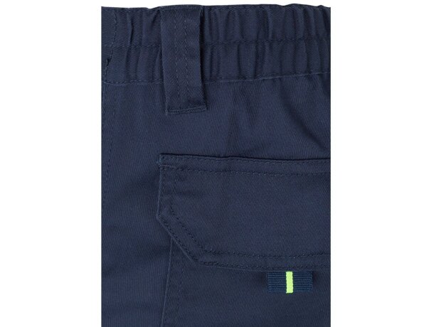 Pantalón elástico multibolsillos bicolor VL Zeus Azul marino/Amarillo detalle 26
