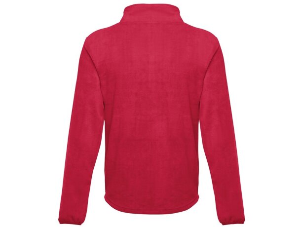 Chaqueta polar Helsinki con cremallera y bolsillos Rojo detalle 18