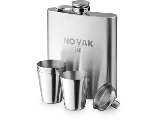 Conjunto termo y tazas NOVAK cromado