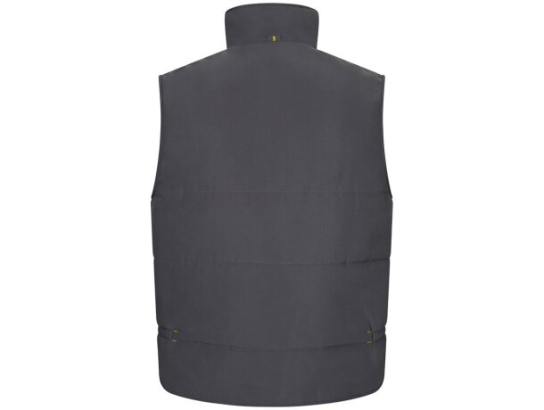Chaleco acolchado bicolor multibolsillos unisex VL Nergal Gris/Amarillo detalle 62