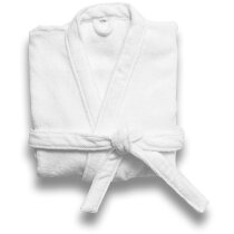 Albornoz Ruffalo blanco con logo y personalizar