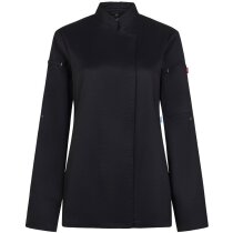 Chaqueta de cocina mujer Thoth blanco y negro