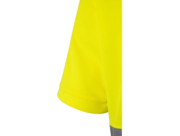 Polo fortuna alta visibilidad con bandas reflectantes Azul marino/Amarillo detalle 10
