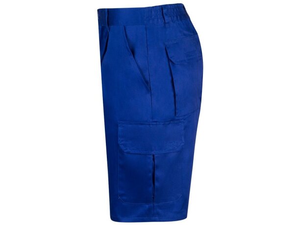 Bermudas Chione multibolsillos en sarga con cinturilla elástica Azul royal detalle 13