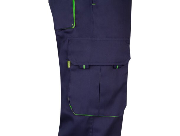 Pantalón de sarga multibolsillos bicolor VL Hypnos Azul marino/Verde detalle 25