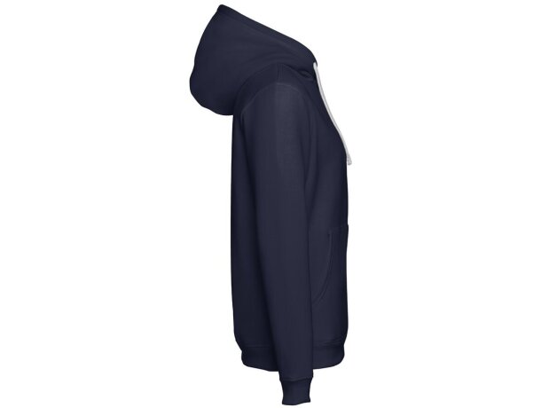 Sudadera Moscow unisex con capucha, bolsillo marsupial y cordones Azul marino detalle 20