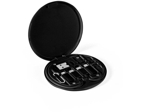 Cable de carga ultrarrápida 60w y set de adaptadores Systrom Negro detalle 10