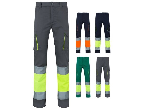 Pantalón elástico multibolsillos bicolor VL Zeus detalle 1