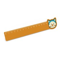 Regla infantil de 15 cm personalizada naranja Regla infantil de 15 cm personalizada naranja