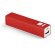 Batería portátil en aluminio de 2200 mah roja con logo