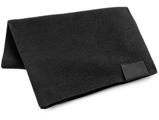 Bufanda Serenity de poliéster reciclado rpet 100% Negro detalle 7