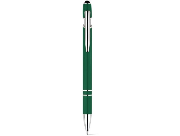 Bolígrafo Neil aluminio reciclado con puntero táctil Verde oscuro detalle 8