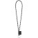 Lanyard Tube Long en poliamida con anilla de 32 mm Negro/Gris