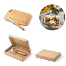 Set bambú Cappero: tabla y cuchillo para quesos