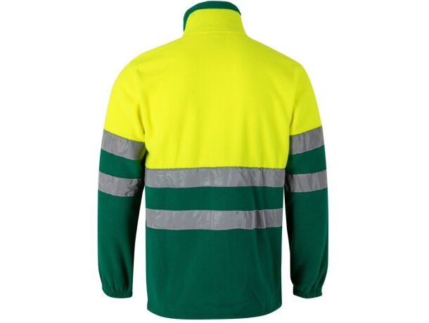Chaqueta polar bicolor Eros con bandas reflectantes EN20471 Verde/Amarillo detalle 30