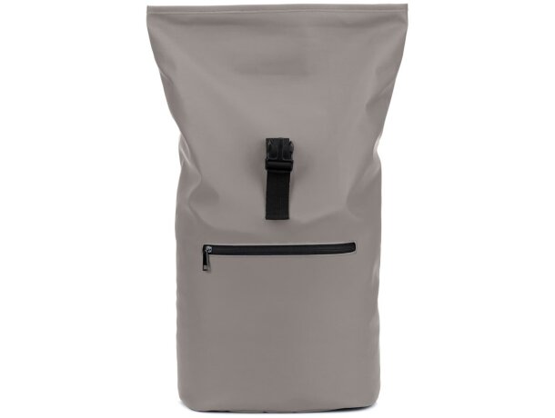 Mochila enrollable Portland con panel acolchado y asa trolley Gris detalle 4