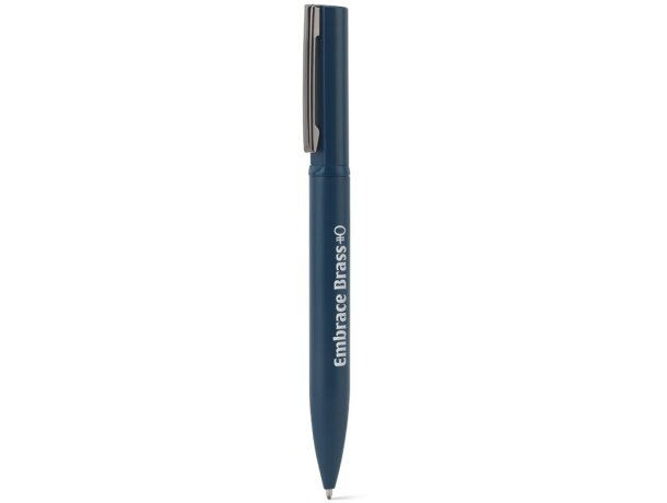 Bolígrafo Elsie de metal reciclado con acabado giratorio Azul detalle 6