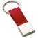 Llavero moderno de metal y polipiel personalizado rojo