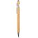 Bolígrafo de bambú Neil Bamboo con detalles de aluminio cromado Natural detalle 3