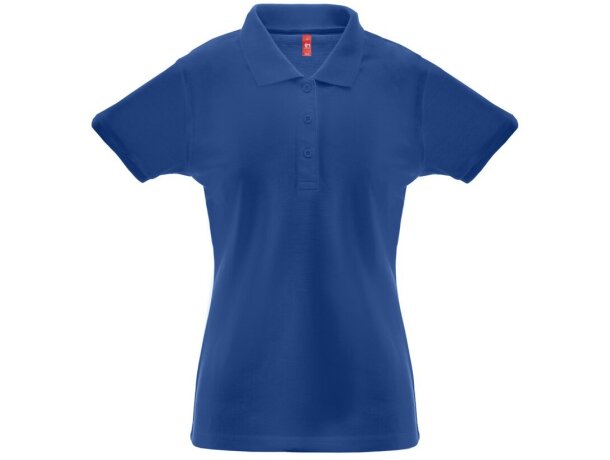 Polo Berlin Women piqué algodón corte cinturón para mujer Azul royal detalle 10