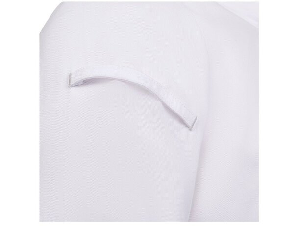 Chaqueta de cocina Agni unisex tejido COOLMAX transpirable Blanco detalle 8