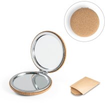 Espejo compacto Tilbury en corcho con impresión