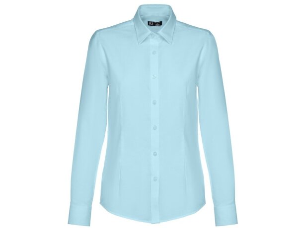 Camisa Thc Tokyo Women oxford para mujer Azul claro detalle 3