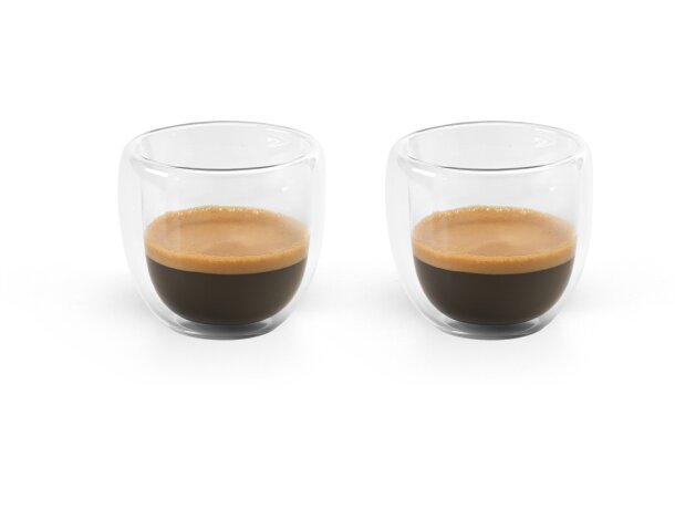 Set de café de dos piezas transparente