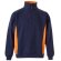 Sudadera de rizo bicolor Svarog cuello alto media cremallera Azul marino/Naranja