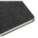 Cuaderno a5 Mishima con tapa semidura de fieltro reciclado rpet Gris oscuro detalle 6