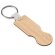 Llavero de bambú Shopz con moneda para carrito