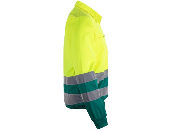 Chaqueta de sarga bicolor Neptune Large con alta visibilidad Verde/Amarillo detalle 9